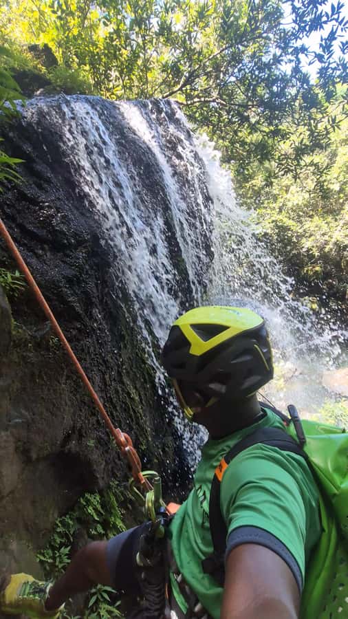 Abseiling/Canyoning - Waterfalls, forest, and the 55-meter final drop