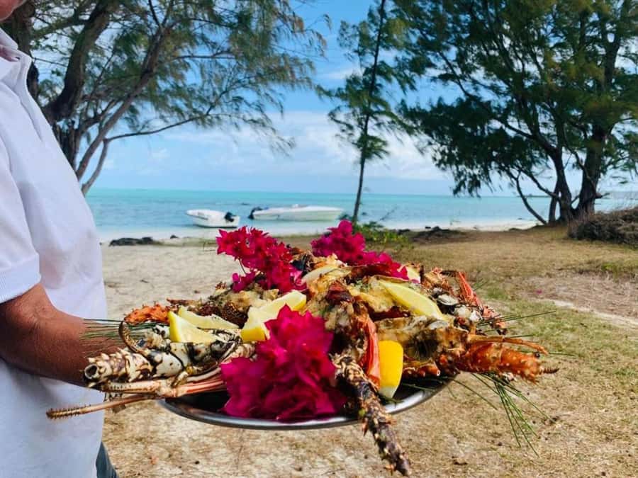 Blue bay: boat trip for ile au cerf (5 islands, barbecue) - Lunch on Ile au Cerf