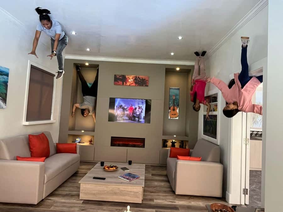 Chamarel: Curious Mauritius Entry Ticket - The Ames Room shows how size can fool you