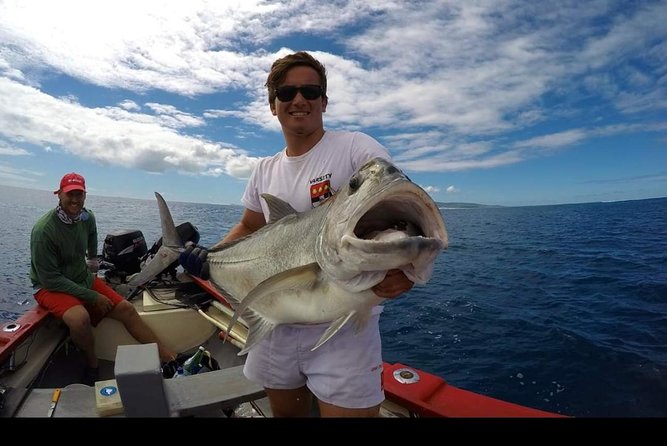 Fishing Trips. Popping, jigging, big game, live bait - Popping for GTs over the reef
