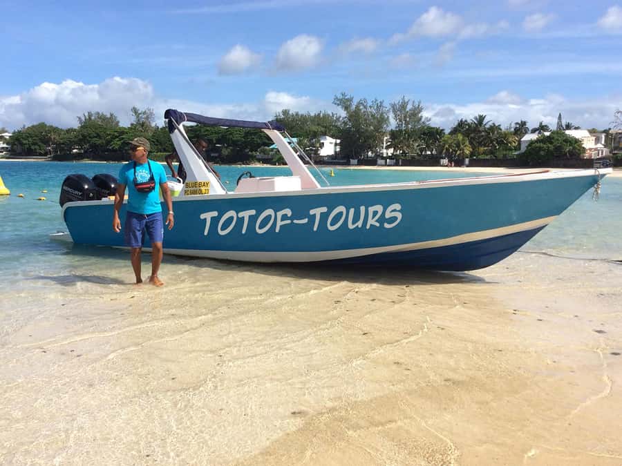 From Blue Bay: Ile aux Cerfs Speedboat Excursion with BBQ - First water stop at Blue Bay Marine Park