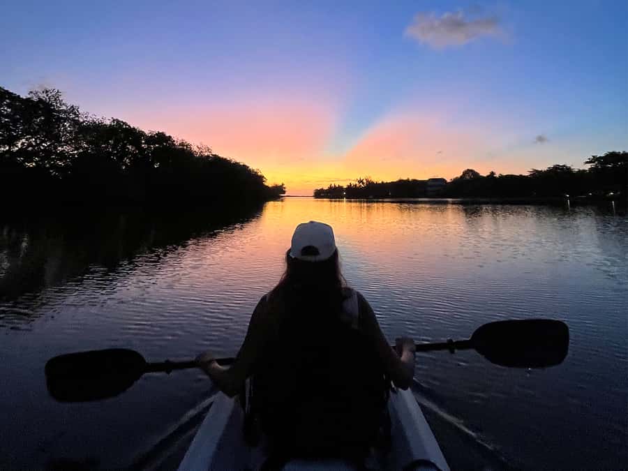 Guided Sundowner Kayak Tour - The first paddle toward the north