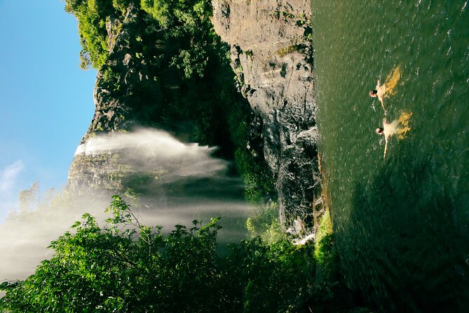Hiking Sept Cascades (Tamarind Falls) - Half Day - Dark volcanic rock and canyon viewpoints