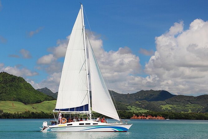 Mauritius : Full day All inclusive Ile aux cerfs Catamaran cruise - Sailing from Pointe Jerome across the lagoon