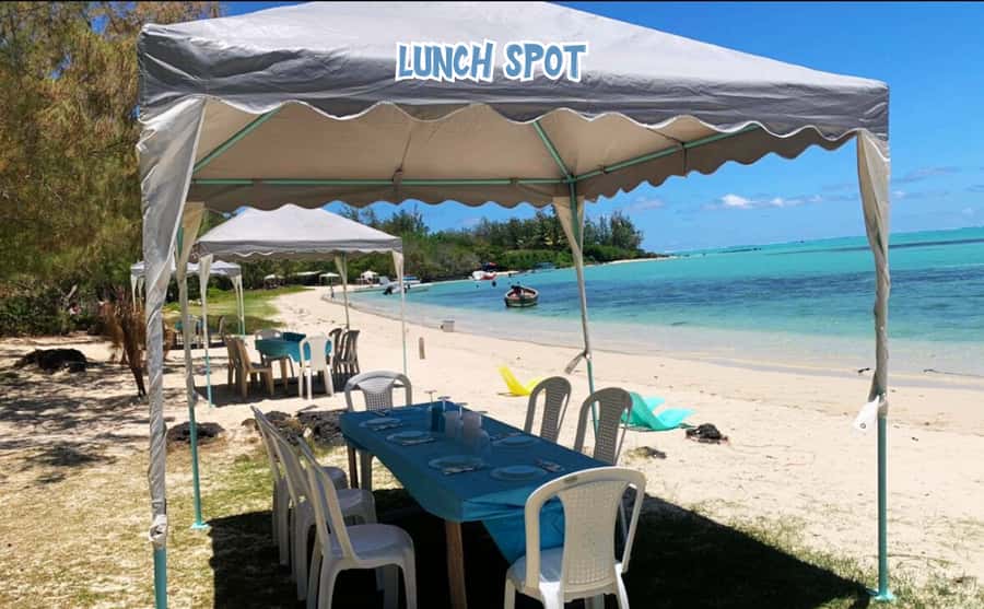 Mauritius: Ile aux Cerfs Speedboat Tour with Lunch & Drinks - A BBQ lunch beside the lagoon