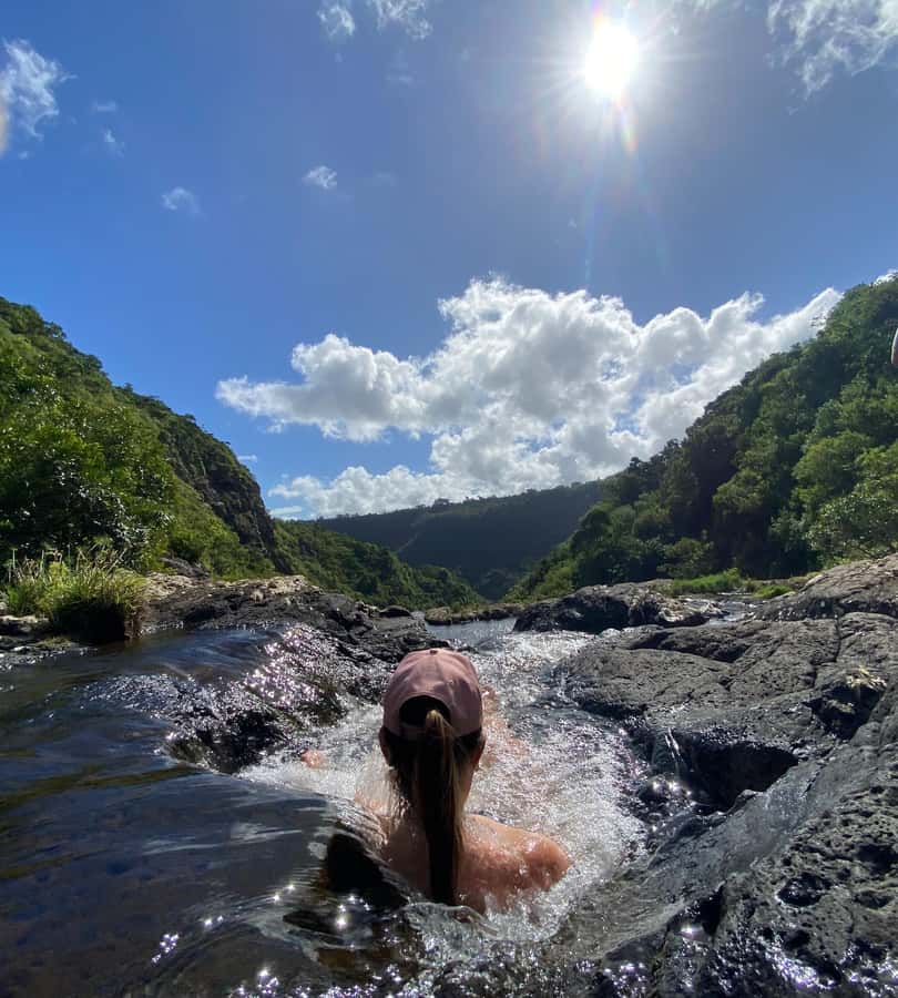 Mauritius Natirel : 7 cascades valley waterfall discovery - Swimming holes bring a welcome pause