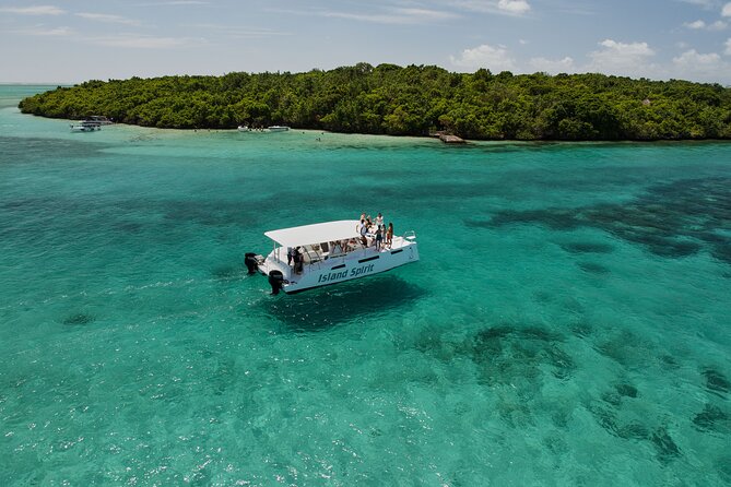 SouthEast Lagoon Discovery on shared basis on a Power Catamaran - Setting out from Pointe d’Esny at 9:30