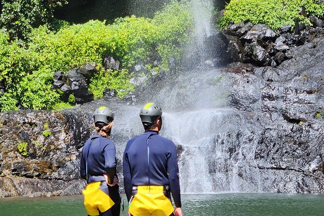 Tamarind Falls Abseiling - The first 15-meter descent builds confidence