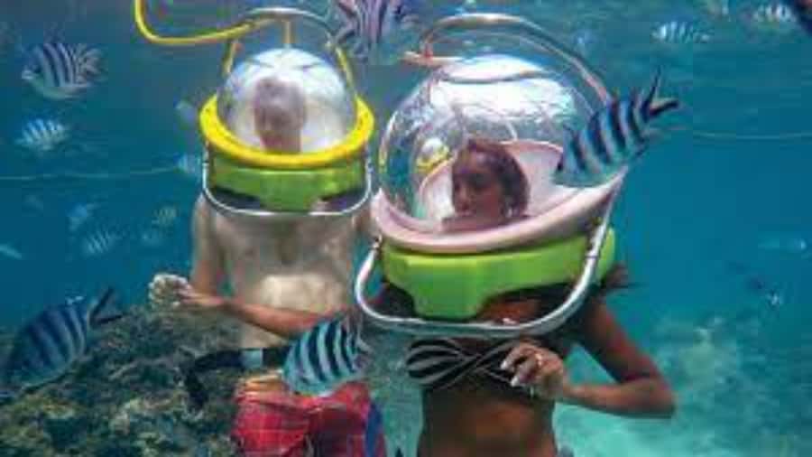 Walking under the sea in Mauritius with transfer - The boat ride from Belle Mare beach